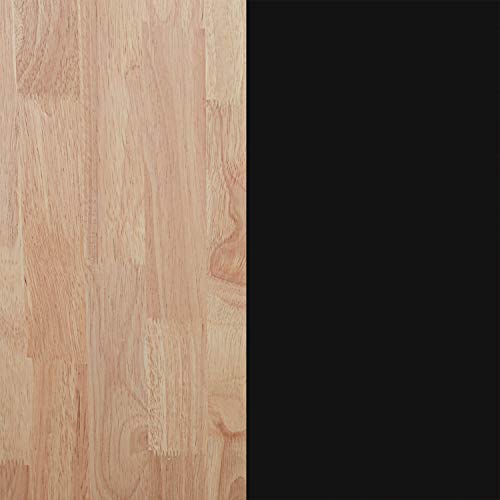 Adec - Loft, Mesa de Comedor, Mesa Salon Fija Color Roble Salvaje y Negro, Medidas: 160 x 100 x 75 cm de Alto