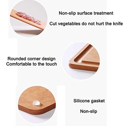 Adesign Junta Bloque Que Taja de Cocina Industrial Artesanal Carnicero de Madera, hogar Cuchillo de Cocina Antibacteriano Junta Tablas for Cortar la Tabla de Cortar (Size : 32.5 * 44cm)