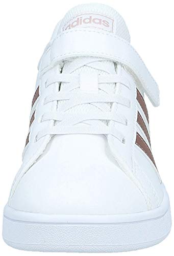 adidas Grand Court C, Zapatillas de Tenis Unisex Niños, Multicolor (Ftwwht/Copper/Glopnk Ef0107), 29 EU