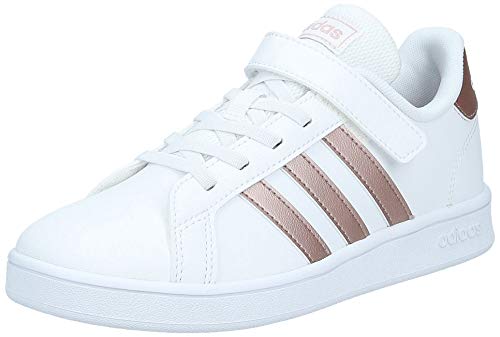 adidas Grand Court C, Zapatillas de Tenis Unisex Niños, Multicolor (Ftwwht/Copper/Glopnk Ef0107), 29 EU