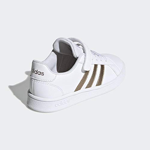 adidas Grand Court C, Zapatillas de Tenis Unisex Niños, Multicolor (Ftwwht/Copper/Glopnk Ef0107), 29 EU