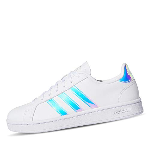 Adidas Grand Court, Zapatos de Tenis para Mujer, FTWR White/Silver Met./Silver Met, 38.67 EU