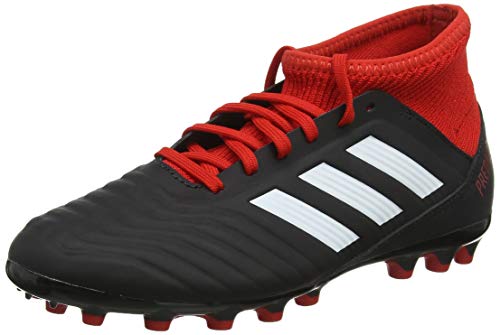 Adidas Predator 18.3 AG J, Botas de fútbol Unisex niño, Negro (Negbás/Ftwbla/Rojo 001), 38 EU