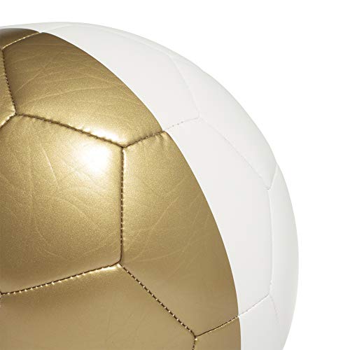 adidas RM CPT Balón de Fútbol, Men's, White/Dark Football Gold, 5