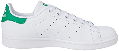 adidas Stan Smith J Zapatillas Unisex Niños, Blanco (Footwear White/Footwear White/Green 0), 38 2/3 EU