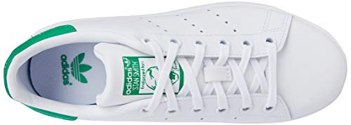 adidas Stan Smith J Zapatillas Unisex Niños, Blanco (Footwear White/Footwear White/Green 0), 38 2/3 EU