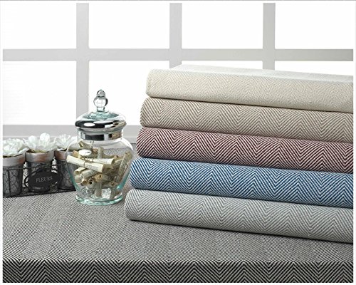 ADP Home - Plaid/Colcha Multiusos Zigzag Ideal para Cama o Sofá (Medida: 230x260 cm), Crudo