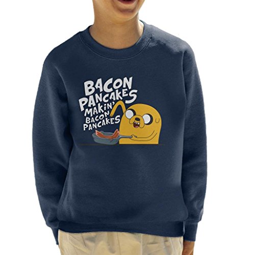 Adventure Time Jake The Dog Bacon Pancakes Kid's Sweatshirt