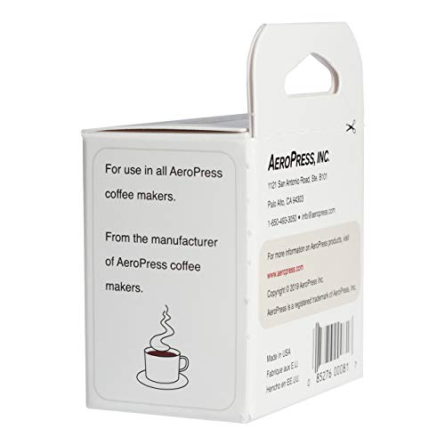 Aerobie AP002 Filtros de café desechables para Aeropress, blanco