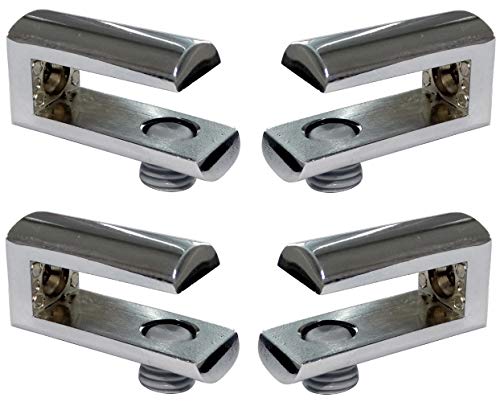 AERZETIX: 4x Soporte para estante de cristal vidrio 3/8mm metálico cromo C41699