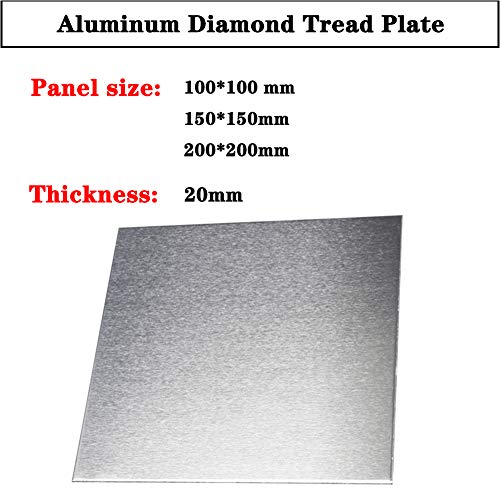 AFexm Hoja de Placa Plana de Aluminio de 1 Pieza: Espesor de 20 mm 7075 Aluminio Puro para maquinabilidad y soldabilidad Piezas de maquinaria de Bricolaje,Thick 20mm,200 * 200mm