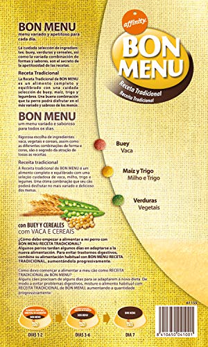 affinity Bon Menu - Receta Tradicional - Comida para Perros - 10 Kg