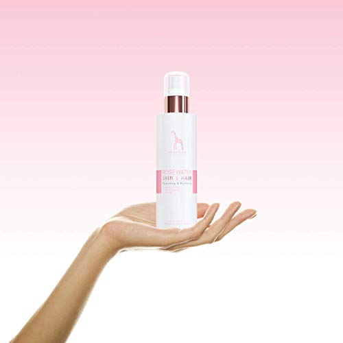 Agua de Rosas 100% PURA y NATURAL - Vegana, sin Aditivos Artificiales - 200 ml - Cuidado Hidratante para la Piel y el Cabello - Perfecta Como Tónico Facial