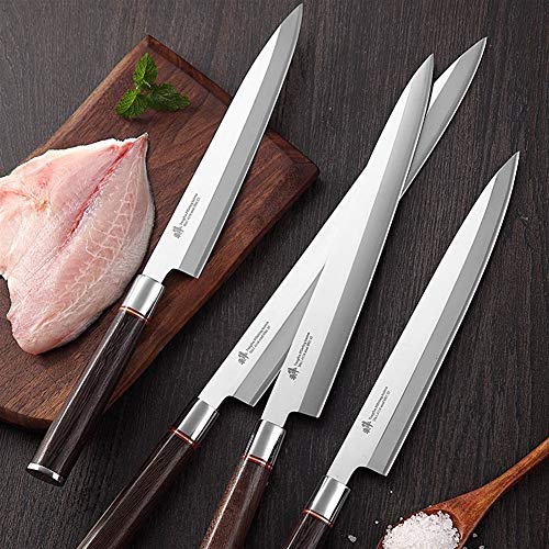 Agudo Cuchillo Jjapanese sashimi cuchillo de filete Yanagiba Cuchillos Sushi Alemania Las importaciones de acero 70Cr15MoV Cleaver salmón Petty rebanar Peeling (Color : 7 inch Right hand)