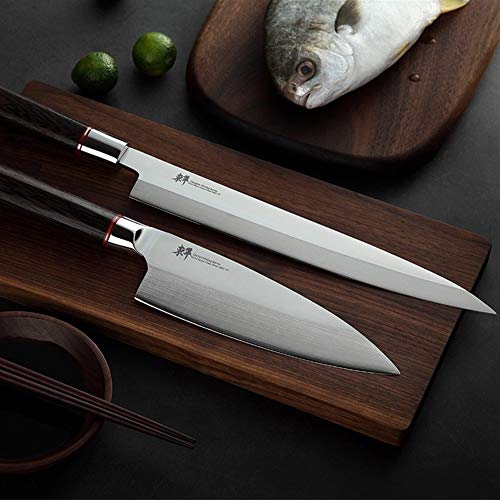 Agudo Cuchillo Jjapanese sashimi cuchillo de filete Yanagiba Cuchillos Sushi Alemania Las importaciones de acero 70Cr15MoV Cleaver salmón Petty rebanar Peeling (Color : 7 inch Right hand)