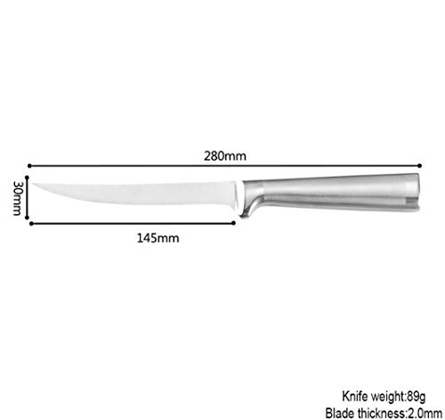 Agudo Escultura de acero inoxidable filete el deshuesado cuchillos de cocina del cuchillo eviscerar pescado Cleaver agudo de pesca Cuchillos herramientas de cocina (Color : A)