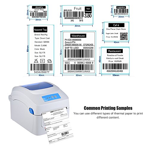 Aibecy Gprinter Impresora térmica 1D 2D QR Etiqueta con código de barras Impresión de 8 pulgadas Velocidad rápida 20-118 mm Ancho con etiqueta externa Entrada para Express Logistics Magazzino