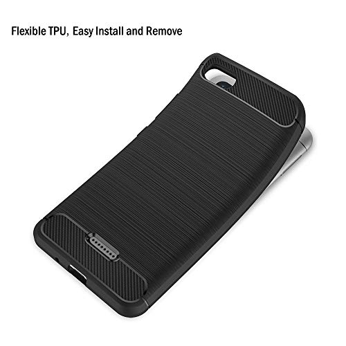 AICEK Funda Xiaomi Redmi 6A, Negro Silicona Fundas para Xiaomi Redmi 6A Carcasa Redmi 6A Fibra de Carbono Funda Case (5,45 Pulgadas)