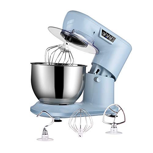 Aifeel Batidora Amasadora Reposteria, Robot de Cocina Multifuncion 1000W con tazón de 4 litros, varillas, gancho para amasar, batidor, protección contra salpicaduras, teclas de función LED