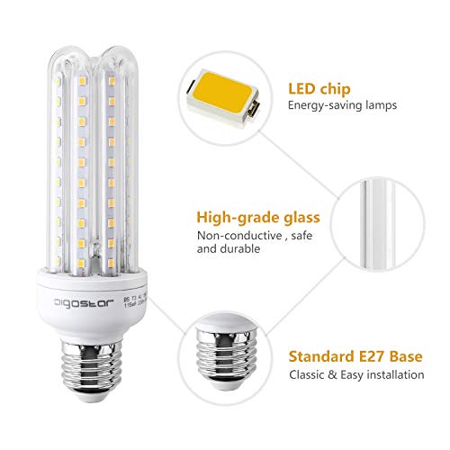 Aigostar Bombillas Led, 15000h, 15W, Transparente, Luz Calida, Paquete de 5 [Clase de eficiencia energética A+]