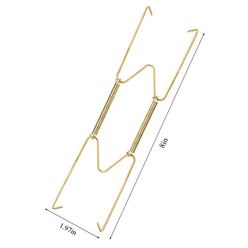 AIM Cloudbed 10 Unidades de Colgador de Platos de Acero Inoxidable, Perchas para Platos de Pared para Soporte de Platos Decorativo Soporte 8 Pulgadas con 10 Piezas Ganchos