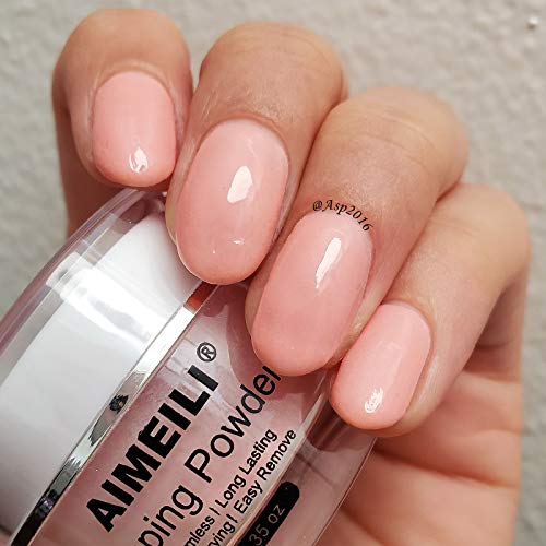 AIMEILI Nail Dipping Powder Kits Inmersión en Polvo Holográfica Polvos Decoración de Uñas sin Lámpara Curado Todo Para Manicura Uñas Polvo de Brillo Francés 6