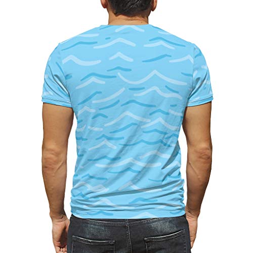 Ainiteey Blue Wave Chic - Camiseta deportiva para hombre o mujer