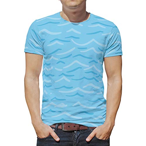 Ainiteey Blue Wave Chic - Camiseta deportiva para hombre o mujer