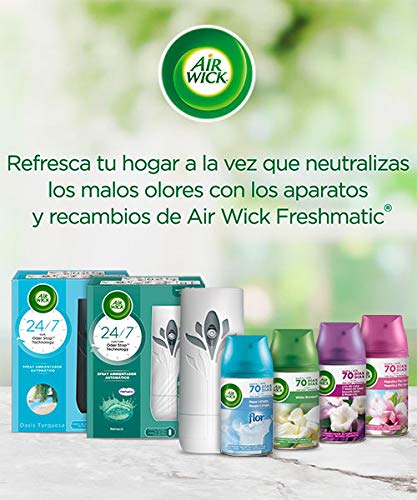 Air Wick Ambientador Freshmatic Recambio Duplo Lirio de Luna y Satén de Seda - 500 ml