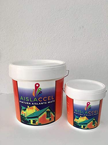 AISLACCEL, PINTURA FACHADAS, pintura pared, pintura pared interior, mejor pintura aislante, pintura blanca, pintura exterior, pintura antihumedad, pintura térmica, AISLACCEL 4 y 14 lt (14 Lt)