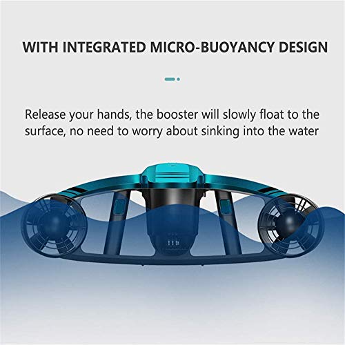 AJH Bajo el Agua Scooter eléctrico subacuático, equilibrado Diseño con Twin Hélices, 2 velocidades, 30min, batería de Larga duración, Apto para bucear en la Playa del Parque acuático