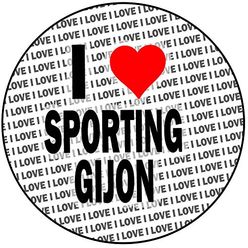 AK Giftshop I Love Sporting De Gijon - Decoración Redonda para Tartas (20 cm)