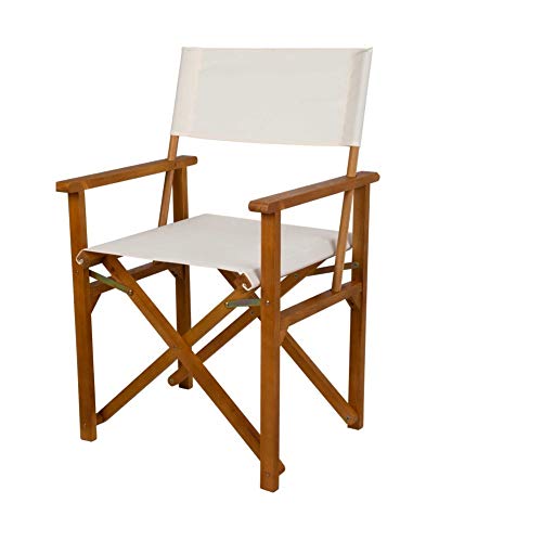 Aktive 61025 - Silla plegable director madera acacia Garden 55,5 x 49 x 88 cm