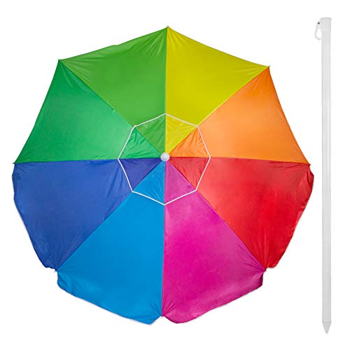 Aktive 62110 - Sombrilla 240 cm protección UV50 Beach - Multicolor