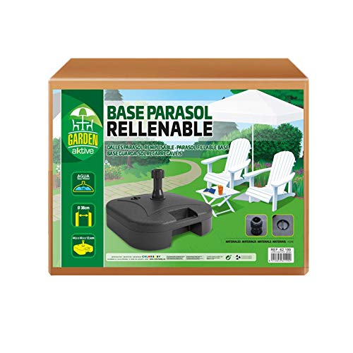 Aktive 62199 - Pie para sombrillas rellenable y de plástico 19 kg Garden