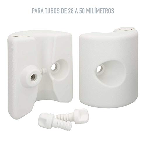 Aktive 62201 - Pack 4 soportes blancos para carpas 25 x 25 x 25 cm Garden