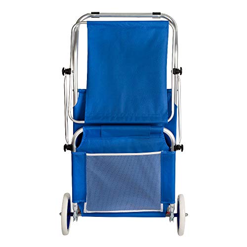 Aktive 62610 - Tumbona carrito de playa plegable 2 en 1 Beach