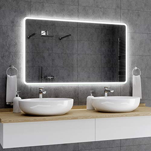 Alasta Osaka Espejo - 90x60cm Espejo de baño con iluminación LED - Bianco Cálido LED