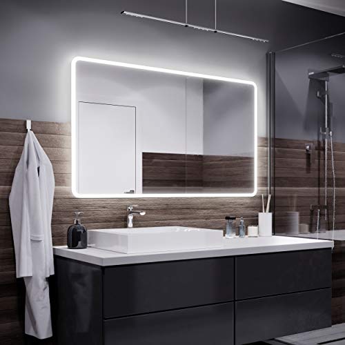 Alasta Osaka Espejo - 90x60cm Espejo de baño con iluminación LED - Bianco Cálido LED