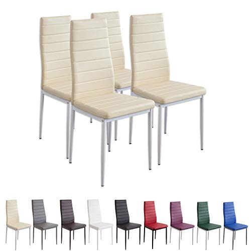 Albatros 2702 Milano Set de 4 sillas de Comedor, Beige