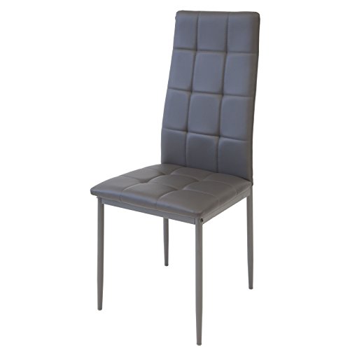 Albatros Silla Rimini, Set de 6 sillas, Gris, certificada por la SGS, Silla de Comedor