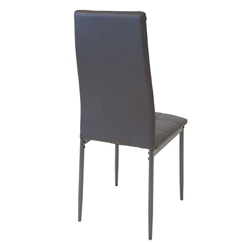 Albatros Silla Rimini, Set de 6 sillas, Gris, certificada por la SGS, Silla de Comedor