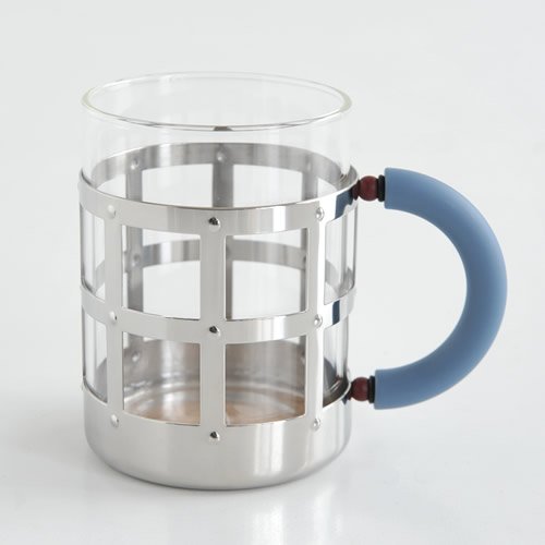 Alessi - Taza (acero y cristal), diseño de Michael Graves