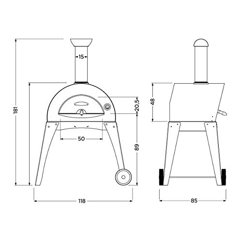 Alfa Forni FXCIAM-LGIA - Horno para pizza, color amarillo