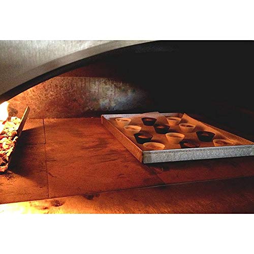 Alfa Refractarios horno de leña 4 pizzas color cobre equipado con ruedas FX4PIZ-LRAM