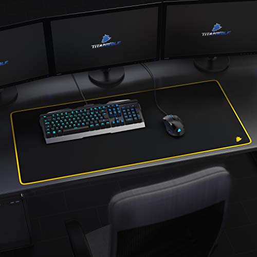 Alfombrilla de ratón para Gaming 900x400 mm - Mousepad XXL para ratón grande con diseño - Base de mesa de tamaño grande - Mejora la precisión y velocidad - también para Roccat Razer Logitech