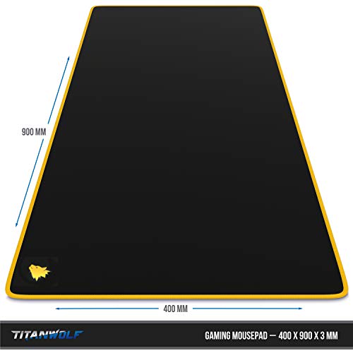 Alfombrilla de ratón para Gaming 900x400 mm - Mousepad XXL para ratón grande con diseño - Base de mesa de tamaño grande - Mejora la precisión y velocidad - también para Roccat Razer Logitech