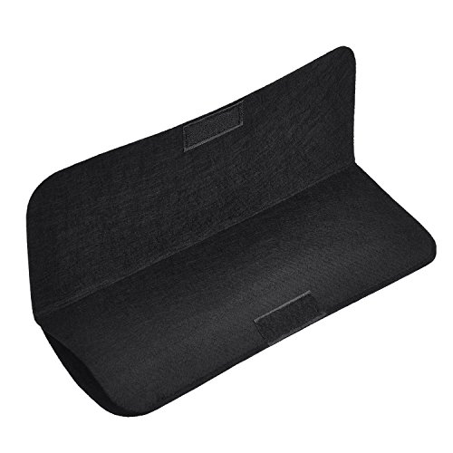 Alfombrilla y funda Aboat para alisador de pelo, resistente al calor, para viajes, de color negro