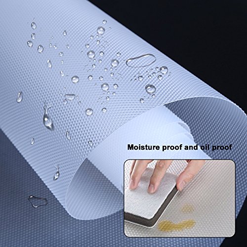 Alfombrillas Nevera,Rollo Antideslizante Cocina,JTDEAL 2pcs EVA Alfombrillas Transparente para Cajones Cocina,Protector Antideslizante para Cajones, Adecuado para Refrigeradores/Gabinetes/Mesas y más