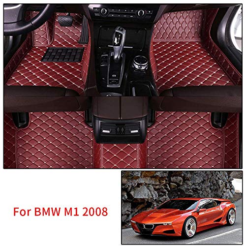 Alfombrillas Personalizadas para Suelo del Coche Alfombras De Cuero para Los Pies para BMW M1 2008 Alfombrillas Antideslizantes Impermeables Delanteras Traseras para Coche